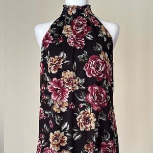 A Byer Floral Halter Neck Top